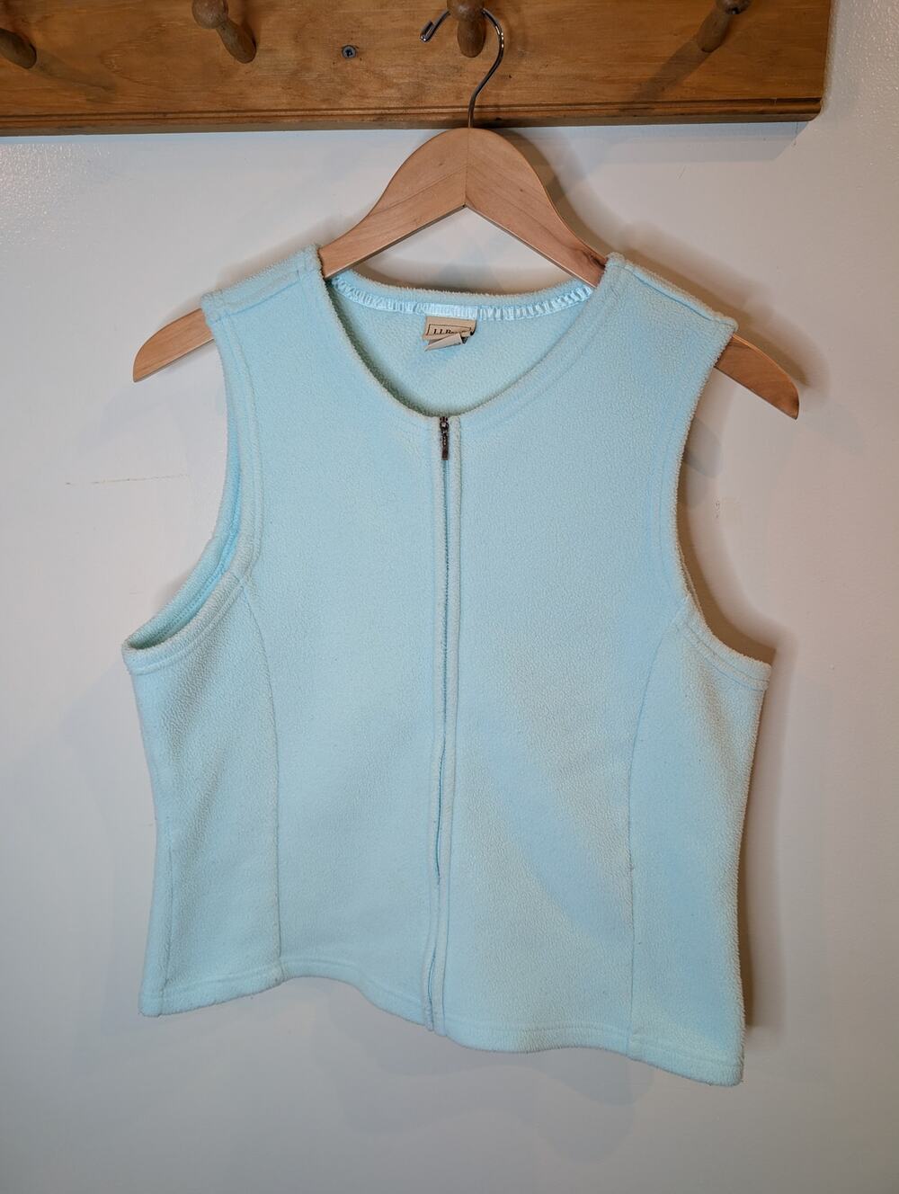 L.L.Bean Light Blue Fleece Vest Full Zip Gorpcore Women's Small Outdoor